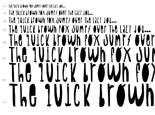 Woodcutter Gigantismo font waterfall